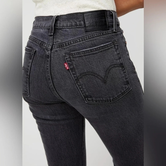 Levi's Premium Black Wedgie Ripped Denim Jeans - Picture 1 of 13